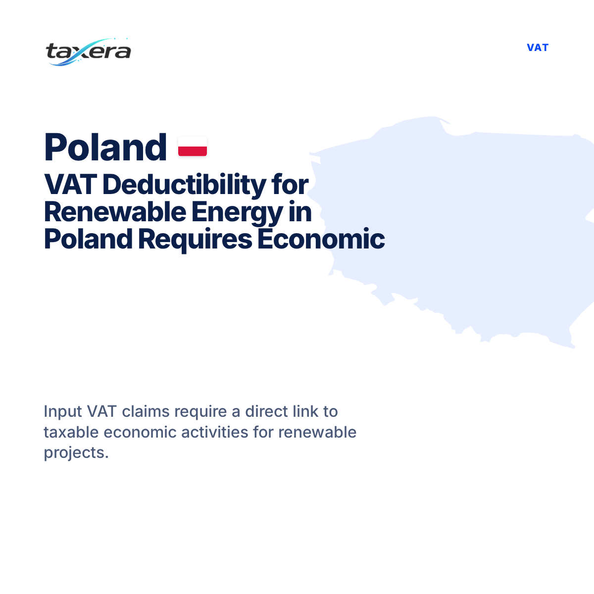 Poland: VAT Deductibility for Renewable Energy Investments Depends on Economic Activity